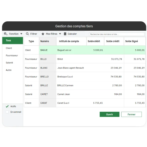 SRA Produit Sage 100 Comptabilite Fonctionnalites Dashboard