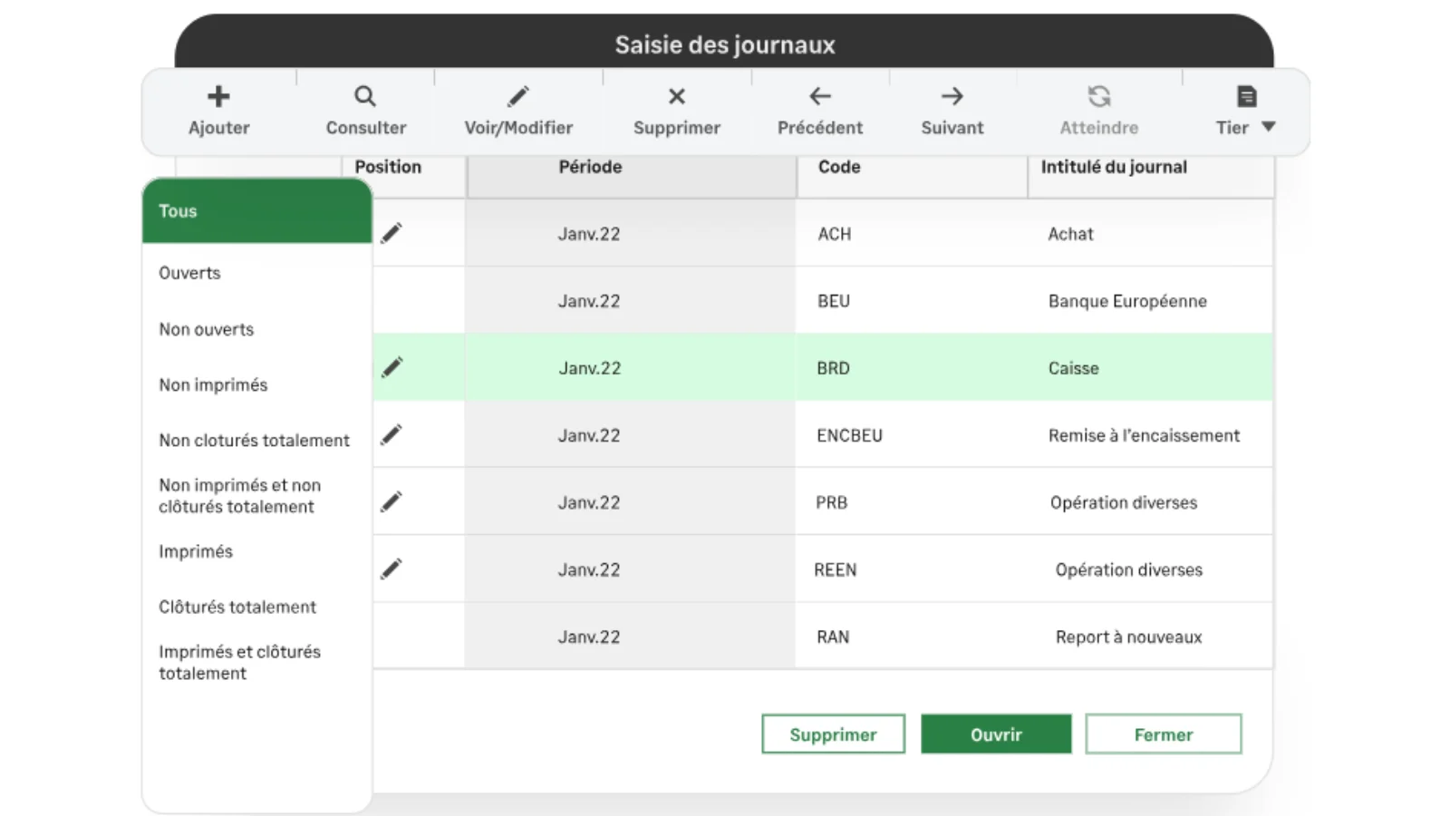 Sra Produit Sage 100 Comptabilité Dashboard